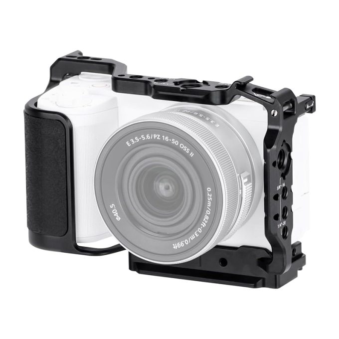 Jaula para cámara Sony ZV-E10 II, mango ergonómico y placa de liberación rápida Nitze