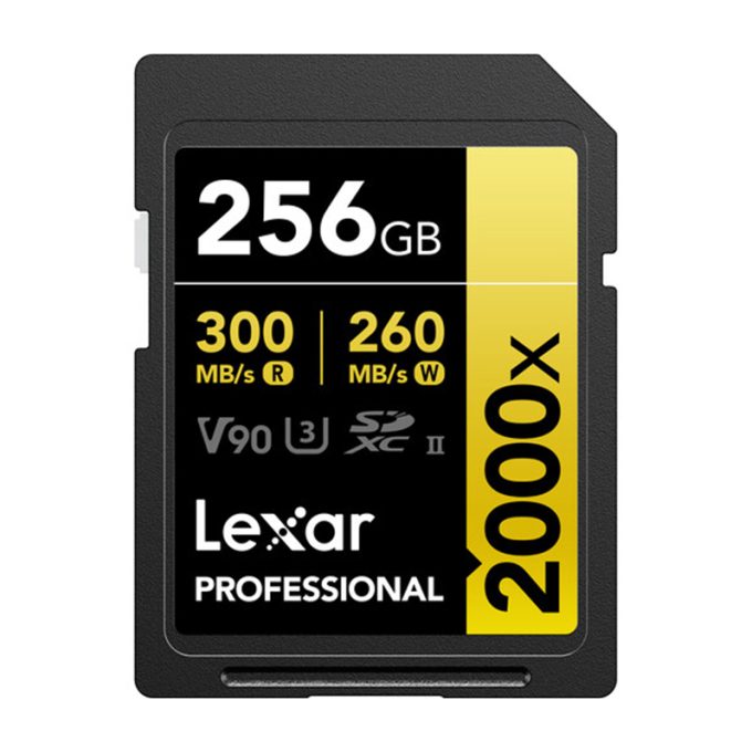 Tarjeta de memoria lexar 256GB V90