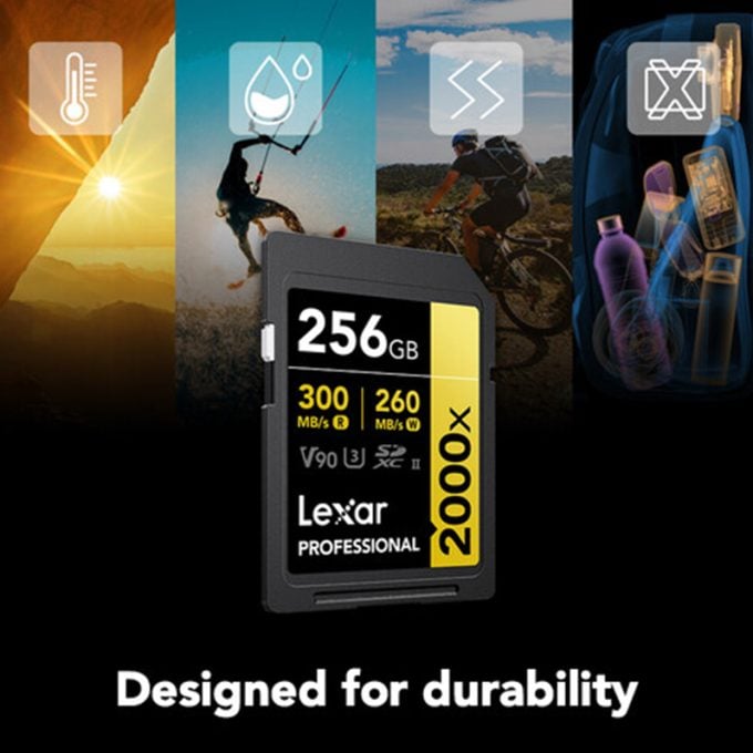 Tarjeta de Memoria Lexar 256GB V90 Professional 2000x UHS-II SDXC