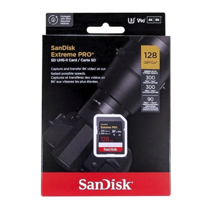 Tarjeta V90 SanDisk 128GB Extreme PRO UHS-II SDXC 300 MB/s - Imagen 2