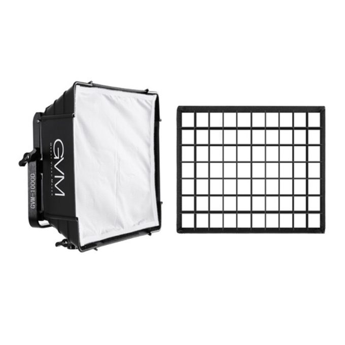 Kit de 2 difusores de softbox plegables con rejilla tipo colmena para serie GVM 880RS - Imagen 4