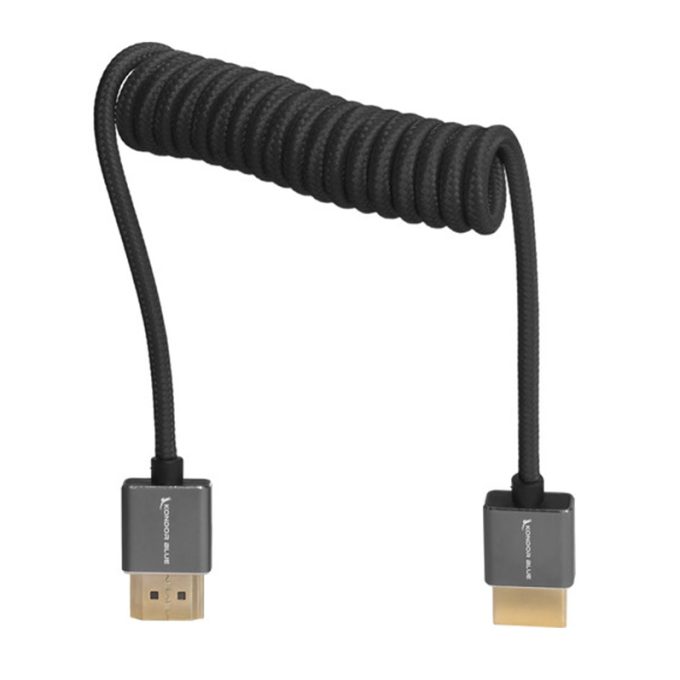 Cable trenzado HDMI a HDMI 2.0 en espiral Kondor Blue 30cm A 60cm - Imagen 4