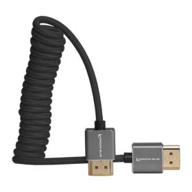 Cable trenzado HDMI a HDMI 2.0 en espiral Kondor Blue 30cm A 60cm