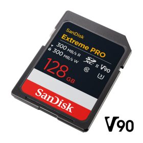 Tarjeta V90 SanDisk 128GB Extreme PRO UHS-II SDXC 300 MB/s