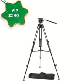 SOLO VIP Trípode profesional E-Image EK610 con cabezal fluido