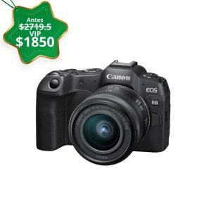 SOLO VIP Cámara sin espejo Canon EOS R8 con lente RF 24-50 mm