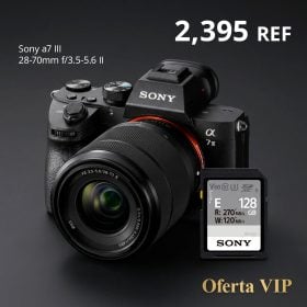 Sony a7 III con lente de 28-70 mm Cámara sin espejo full-frame 24 MP + Memoria de Obsequio